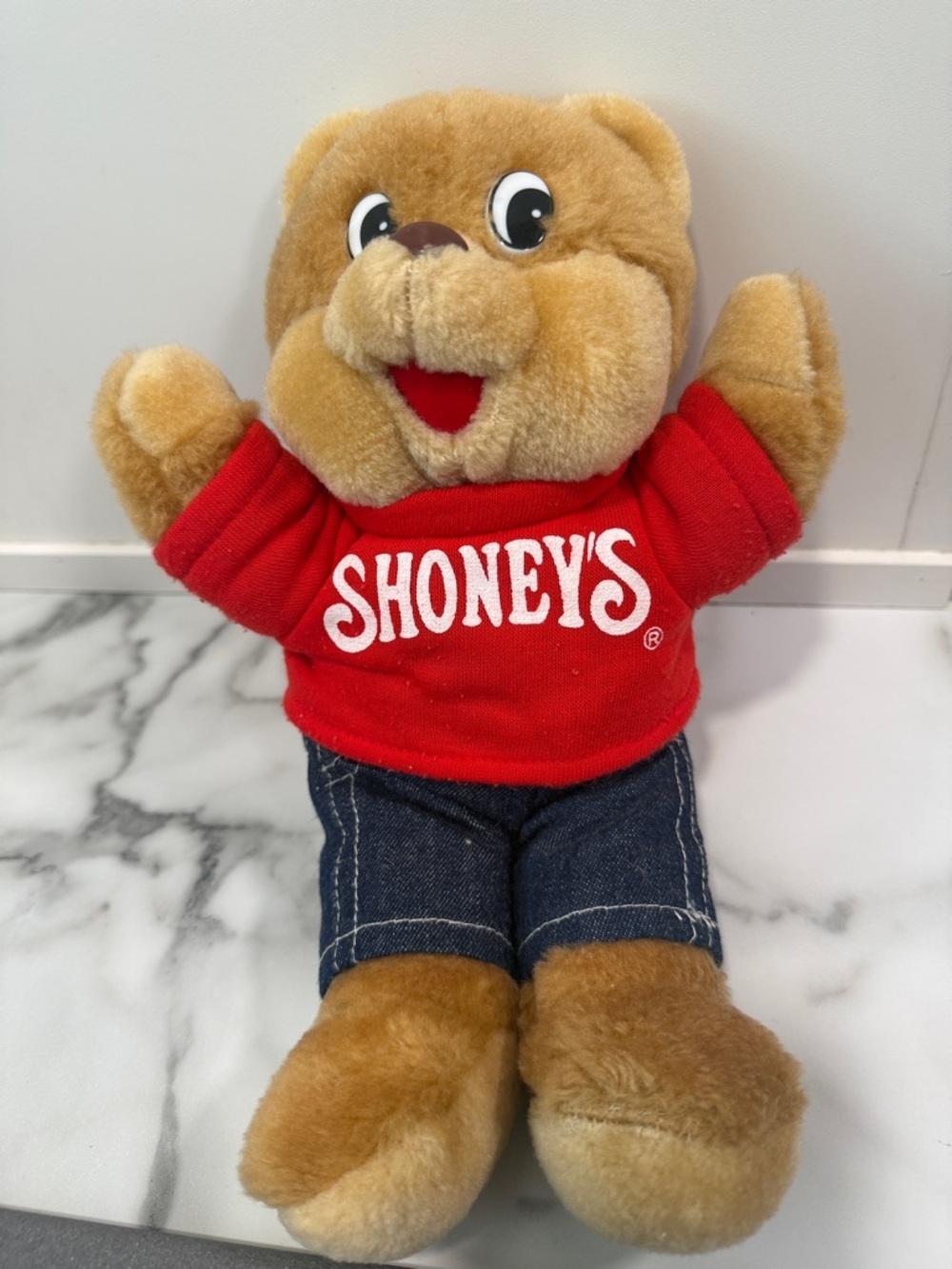 VINTAGE SHONEYS BEAR Plush 1986 approx 12”